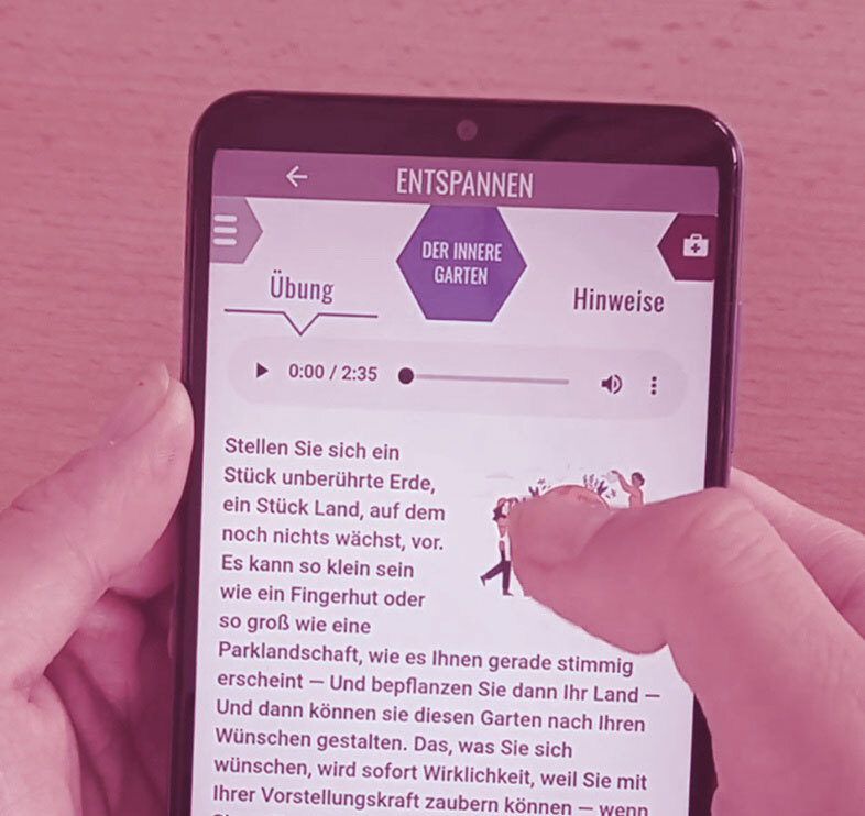 App intelli@ge Beispielinhalt Entspannungsübungen
